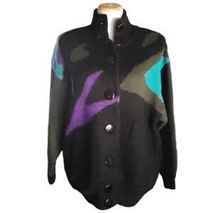 Vintage 80's Verra Pelle London Italy Mohair Sweater Unisex Medium